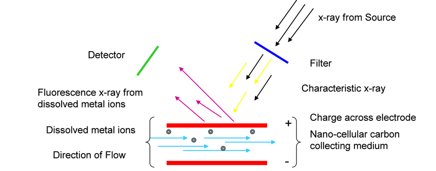 Diagram showing how the REX instrument collects and analyzes ions